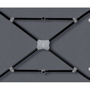 Lionelo LAURA bērnu ceļojumu gulta ar 2 līmeņiem krāsa GREY CONCRETE