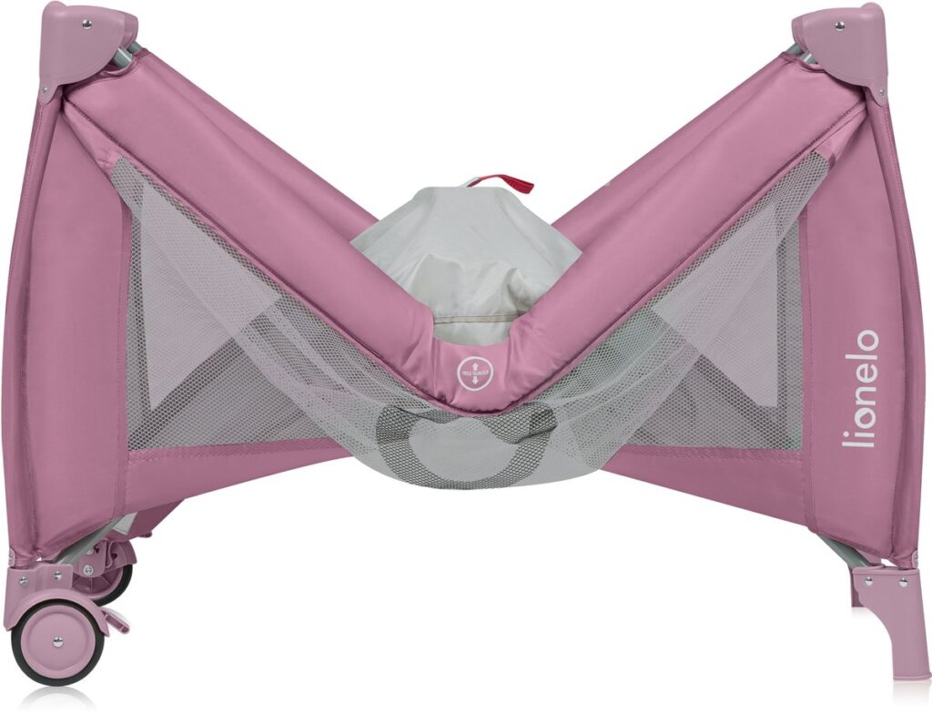 Lionelo STEFI PLUS ceļojumu gulta krāsa PINK MAGNOLIA