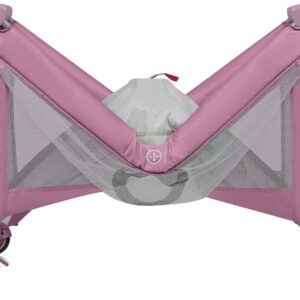 Lionelo STEFI PLUS ceļojumu gulta krāsa PINK MAGNOLIA