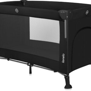 Lionelo ELLEN bērnu ceļojumu gulta krāsa BLACK CARBON