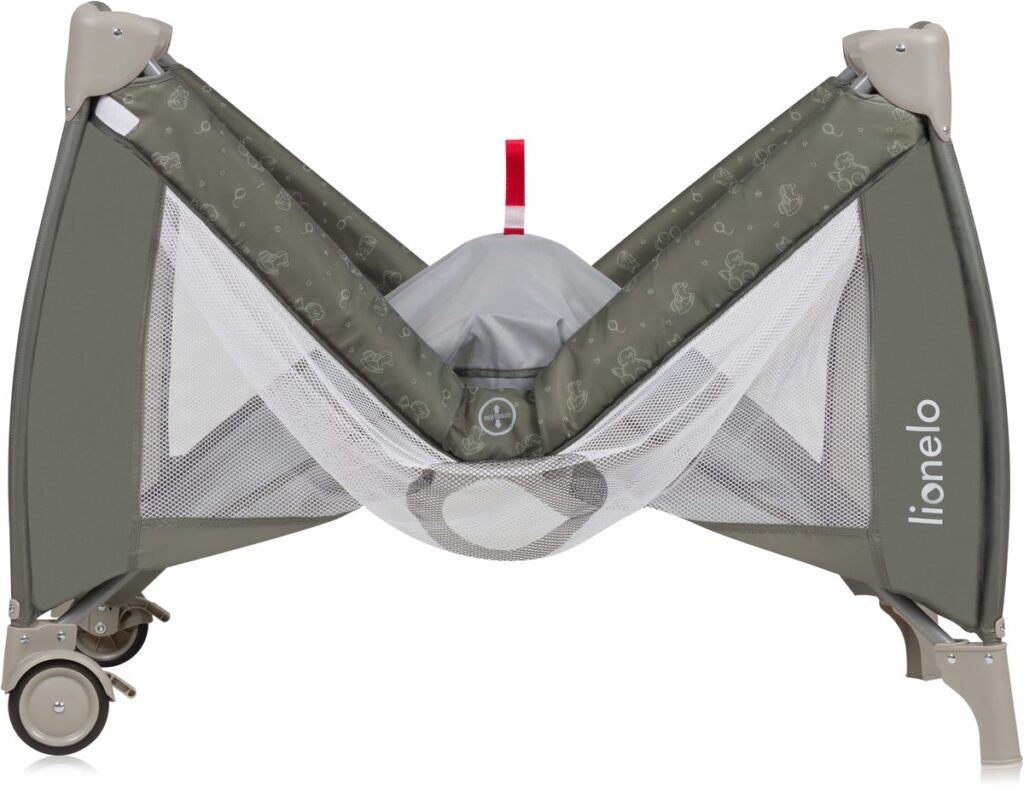 Lionelo SVEN PLUS ceļojumu gulta krāsa BEIGE OLIVE