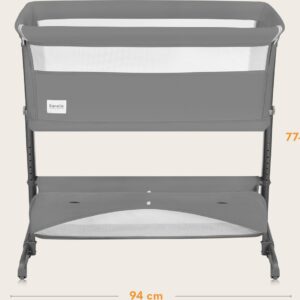 Lionelo THOMI PLUS ceļojumu gulta krāsa GREY CONCRETE