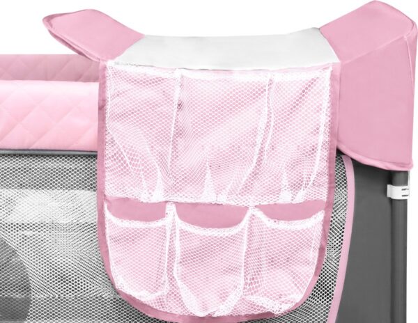Autokreslini.lv | FLOWER bērnu ceļojumu gultiņa ar aksesuāriem krāsa FLAMINGO bilde #21