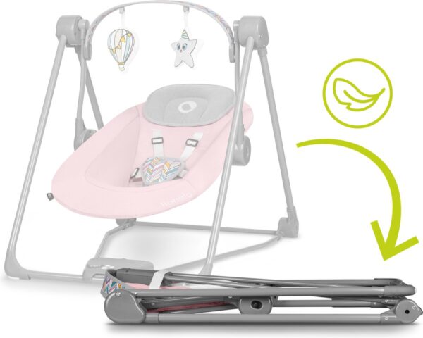 Autokreslini.lv | OTTO mazuļu šūpuļkrēsliņš krāsa PINK BABY bilde #23