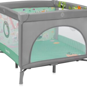 Lionelo MILLE PLUS rotaļu manēža bērniem krāsa GREY GREEN