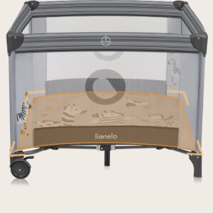 Lionelo BONNIE rotaļu manēža krāsa GREY STONE