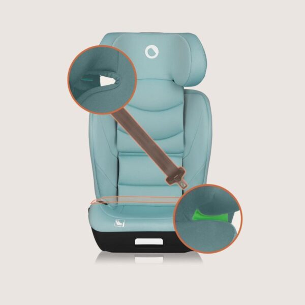 Autokreslini.lv | NEAL I-Size autokrēsliņš bērniem 100-150cm krāsa Green Turquoise bilde #15