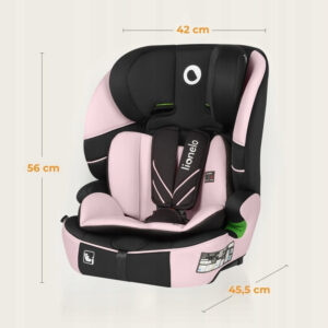 Lionelo Levi Fix I-Size autokrēsliņš 76-150cm krāsa Pink Baby