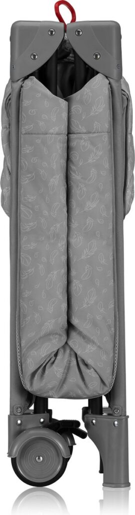 Lionelo JASMIN EASY FOLD ceļojumu gulta krāsa GREY STONE