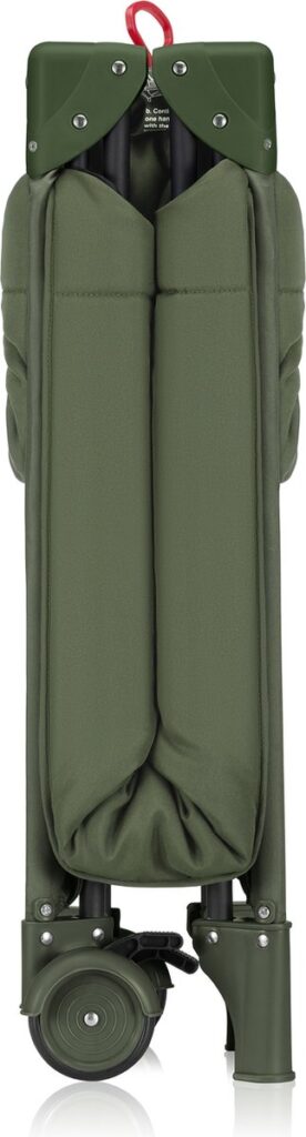 Lionelo JASMIN EASY FOLD ceļojumu gulta krāsa GREEN OLIVE