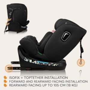 Lionelo Brave I-Size autokrēsliņš bērniem 40-150cm krāsa Black Carbon