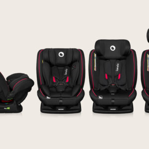 Lionelo Aart I-Size autokrēsliņš bērniem 40-150cm krāsa Black Carbon Red