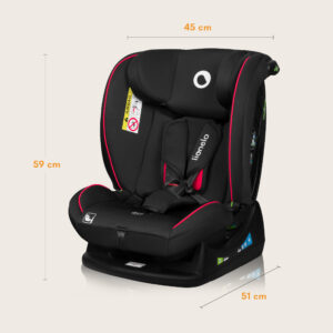 Lionelo Aart I-Size autokrēsliņš bērniem 40-150cm krāsa Black Carbon Red