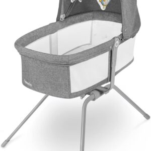 Lionelo MALIN EVO ceļojumu gultiņa krāsa GREY STONE