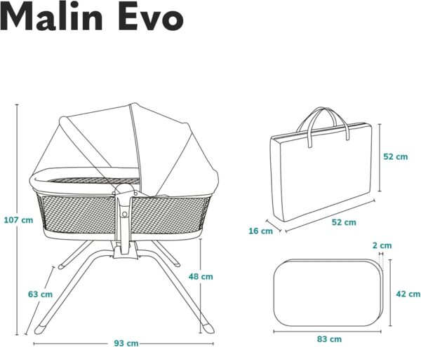 Autokreslini.lv | MALIN EVO ceļojumu gultiņa krāsa BEIGE NATURAL bilde #37