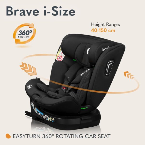 Autokreslini.lv | Brave I-Size autokrēsliņš bērniem 40-150cm krāsa Black Carbon bilde #37