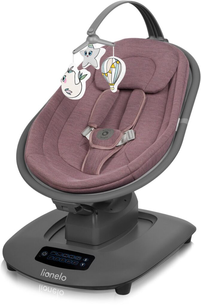 Lionelo BLOSSOM mazuļu šūpuļkrēsliņš krāsa PINK MAUVE