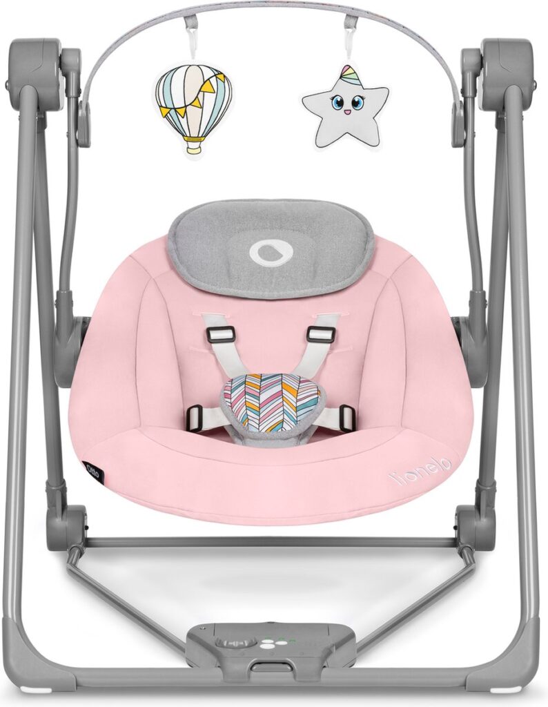 Lionelo OTTO mazuļu šūpuļkrēsliņš krāsa PINK BABY
