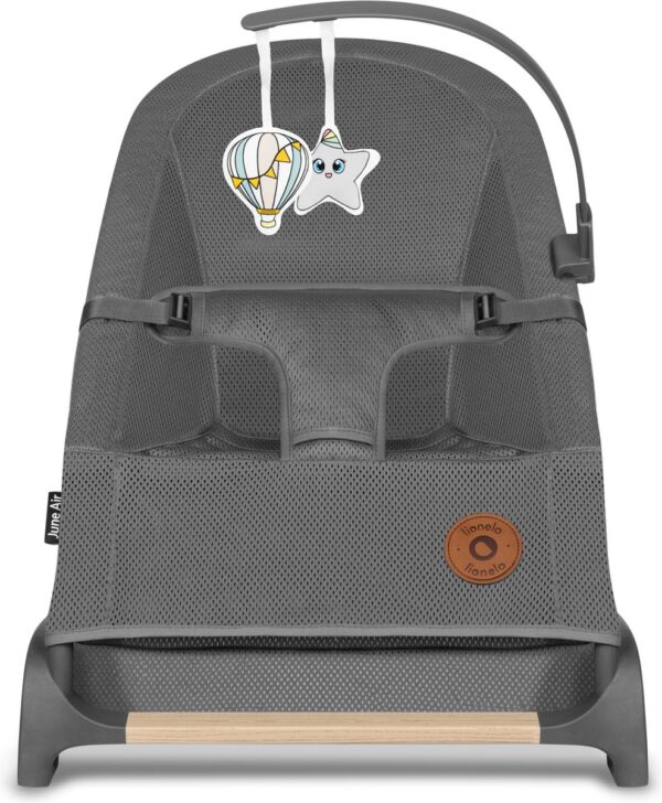 Autokreslini.lv | JUNE AIR mazuļu šūpuļkrēsliņš krāsa GREY GRAPHITE bilde #9