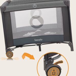 Lionelo BONNIE rotaļu manēža krāsa GREY SCANDI