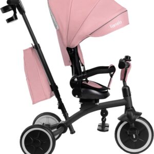 Lionelo TRIS PLUS stumjamais trīsritenis krāsa PINK ROSE