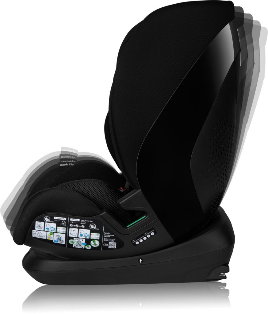 Lionelo Lavender I-Size autokrēsliņš bērniem 76-150cm krāsa Black Carbon