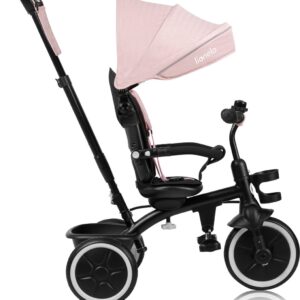 Lionelo BERRY stumjams trīsritenis bērniem krāsa PINK ROSE