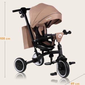 Lionelo TRIS PLUS stumjamais trīsritenis krāsa BEIGE SAND