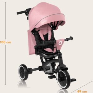 Lionelo TRIS PLUS stumjamais trīsritenis krāsa PINK ROSE