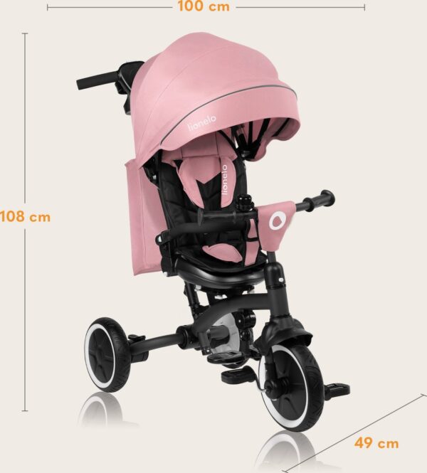 Autokreslini.lv | TRIS PLUS stumjamais trīsritenis krāsa PINK ROSE bilde #13