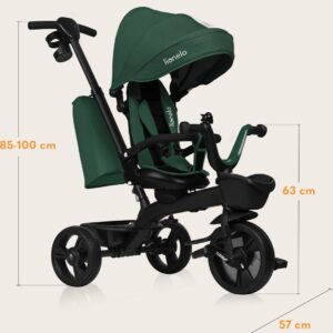 Lionelo KORI stumjamais trīsritenis bērniem krāsa GREEN EMERALD