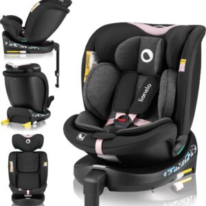 Lionelo Navy I-Size autokrēsliņš 40-150cm krāsa Black Pink