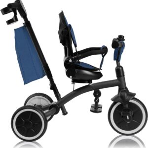 Lionelo TRIS PLUS stumjamais trīsritenis krāsa BLUE DENIM