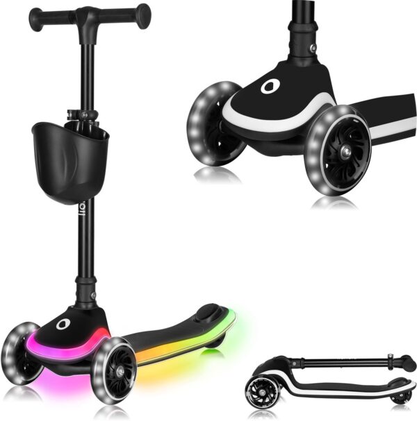 Autokreslini.lv | MEY skrejritenis bērniem ar LED gaismiņām krāsa BLACK ONYX bilde #3