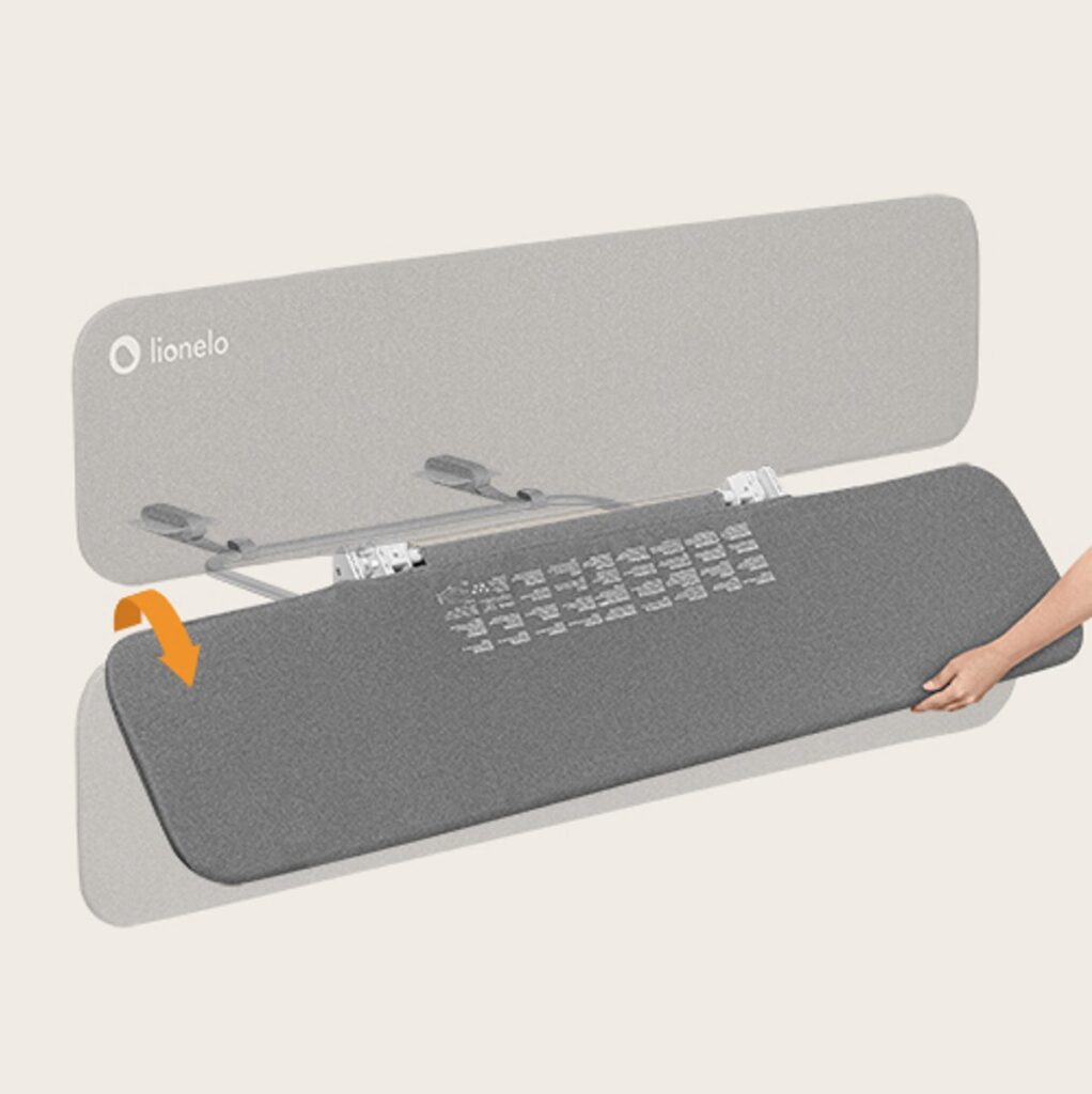 Lionelo LORA XL gultas malas aizsargs krāsa GREY STONE