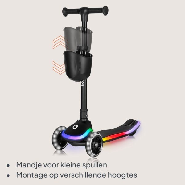 Autokreslini.lv | MEY skrejritenis bērniem ar LED gaismiņām krāsa BLACK ONYX bilde #9