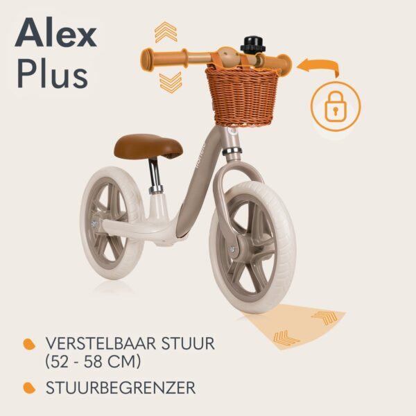 Autokreslini.lv | ALEX PLUS līdzsvara velosipēds bērniem krāsa BEIGE SAND bilde #11