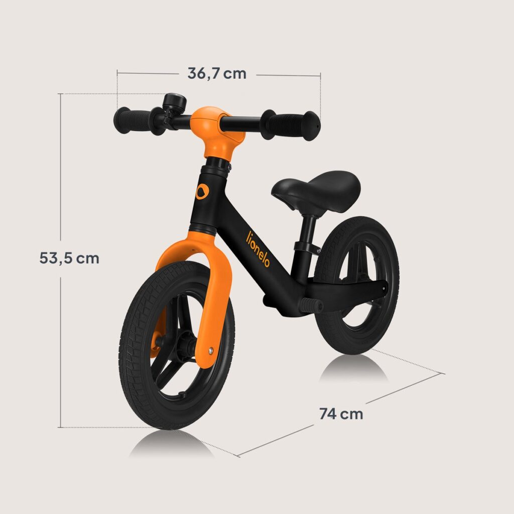 Lionelo TONI līdzsvara velosipēds krāsa BLACK ORANGE