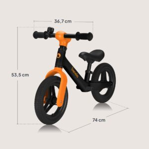 Lionelo TONI līdzsvara velosipēds krāsa BLACK ORANGE