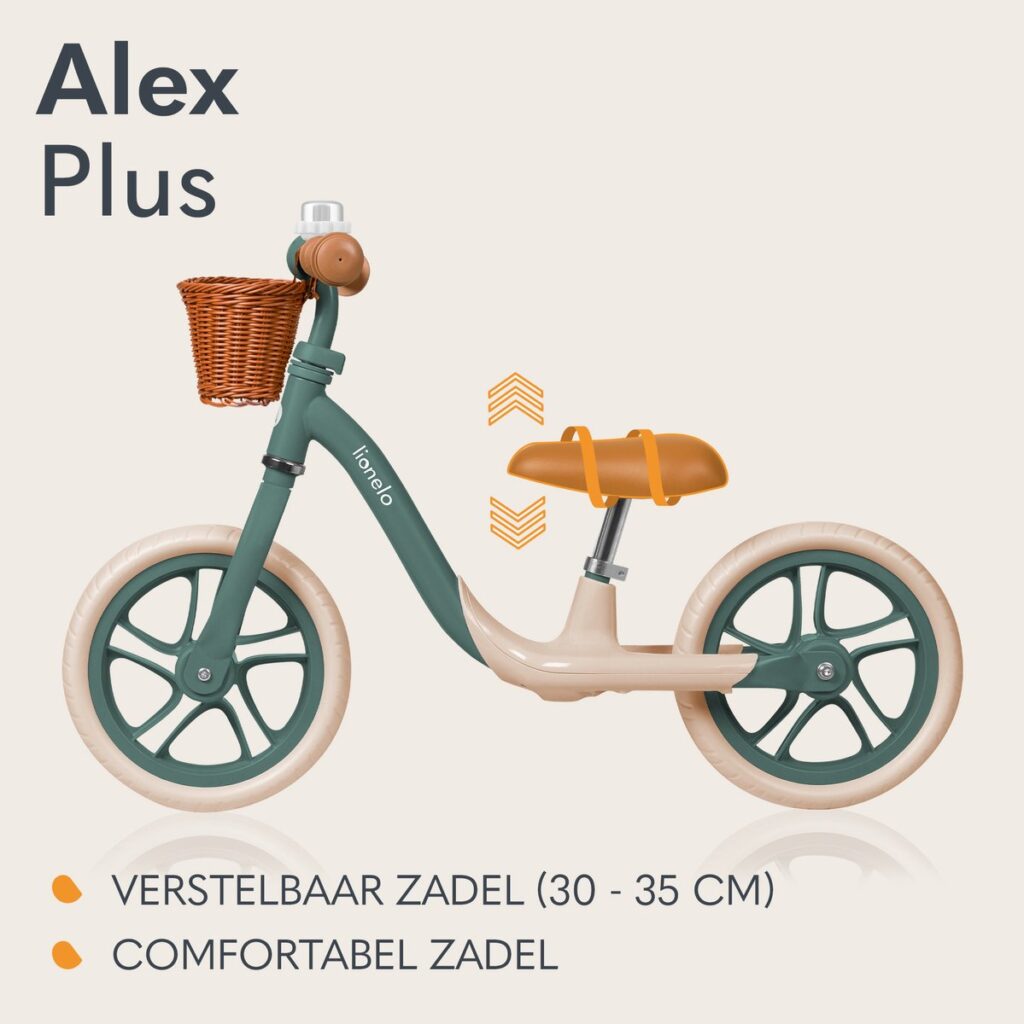 Lionelo ALEX PLUS līdzsvara velosipēds bērniem krāsa GREEN FOREST