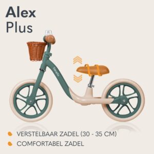 Lionelo ALEX PLUS līdzsvara velosipēds bērniem krāsa GREEN FOREST