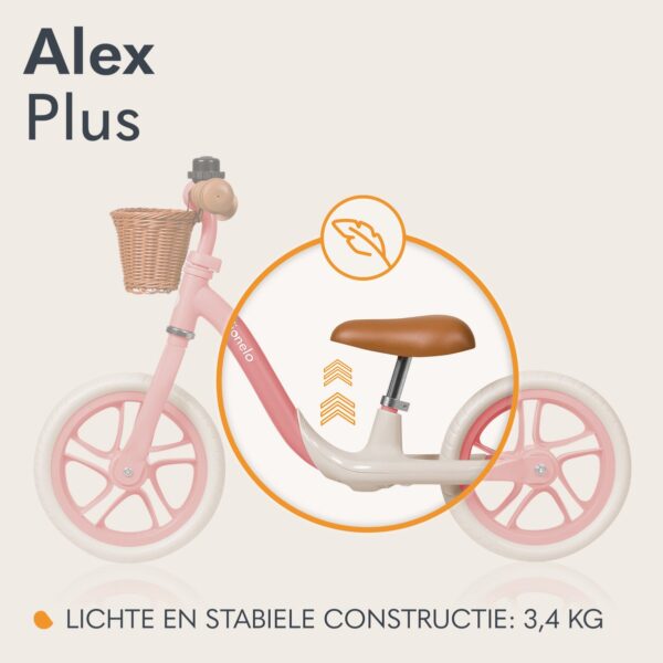 Autokreslini.lv | ALEX PLUS līdzsvara velosipēds bērniem krāsa PINK ROSE bilde #11