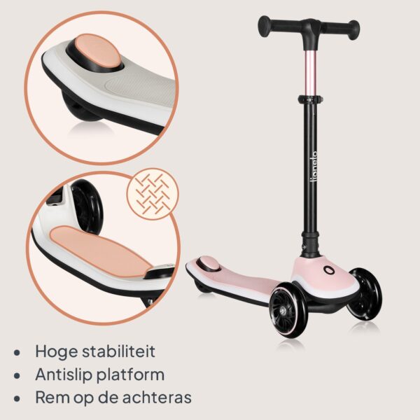 Autokreslini.lv | MEY skrejritenis bērniem ar LED gaismiņām krāsa PINK ROSE bilde #13