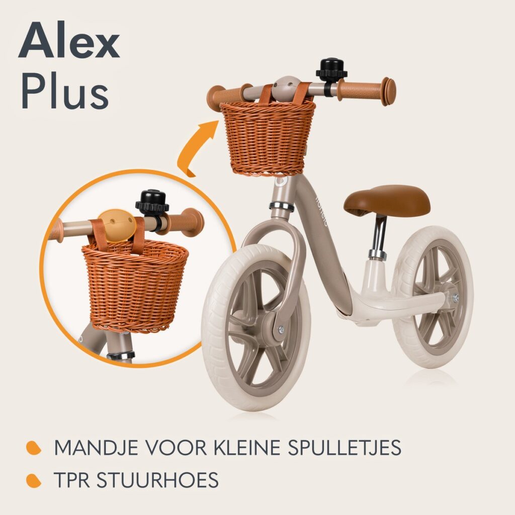 Lionelo ALEX PLUS līdzsvara velosipēds bērniem krāsa BEIGE SAND