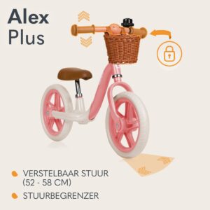 Lionelo ALEX PLUS līdzsvara velosipēds bērniem krāsa PINK ROSE