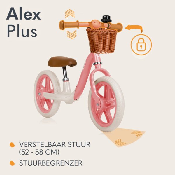 Autokreslini.lv | ALEX PLUS līdzsvara velosipēds bērniem krāsa PINK ROSE bilde #21