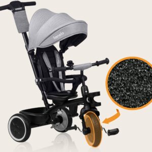 Lionelo BERRY stumjams trīsritenis bērniem krāsa GREY STONE