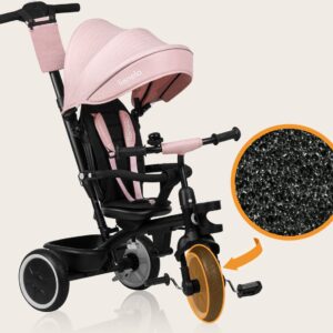 Lionelo BERRY stumjams trīsritenis bērniem krāsa PINK ROSE