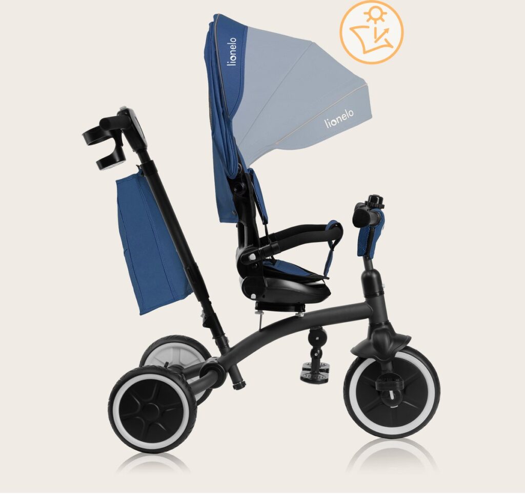 Lionelo TRIS PLUS stumjamais trīsritenis krāsa BLUE DENIM