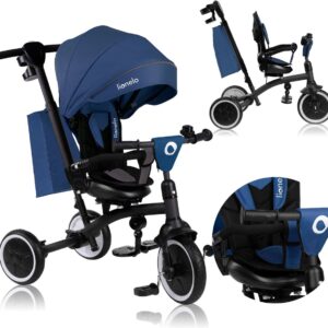 Lionelo TRIS PLUS stumjamais trīsritenis krāsa BLUE DENIM